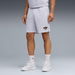 Melo Alwayz On 1 7 Basketball Shorts Men in Silver Mist/Aop, Size Small, Polyester by PUMA. Available at Puma for $80.00