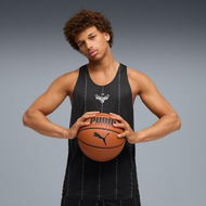 Detailed information about the product Melo Alwayz On 1 Basketball Men's Jersey Shirt in Black/Team Silver Aop, Size XL, Polyester by PUMA