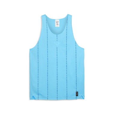 Melo Alwayz On Men's Basketball Tank Top in Bright Aqua, Size Large, Polyester by PUMA