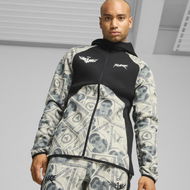 Detailed information about the product Melo Bucks Dime Men's Basketball Jacket in Black/Aop, Size Medium, Cotton by PUMA