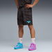 Melo x Hive 7 Knitted Shorts Men in Black/Aop, Size Medium, Polyester by PUMA. Available at Puma for $90.00
