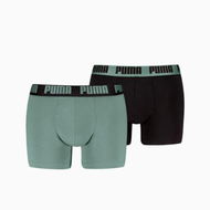 Detailed information about the product Men's Boxer Briefs 2 pack in Olive Green/Black, Size Small by PUMA