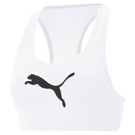 Detailed information about the product Mid 4Keeps Graphic Women's Training Bra in White/Black Cat, Size Large, Polyester/Elastane by PUMA