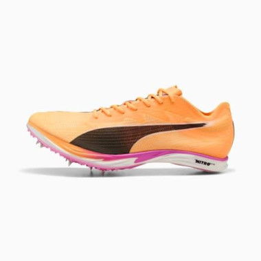 Mid Distance NITROâ„¢ Elite 3 Spikes Unisex Shoes in Sun Stream/Pure Magenta/Black, Size 8.5, Synthetic by PUMA Shoes