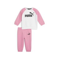 Detailed information about the product Minicats Essentials Raglan Jogger Set Toddler in Fast Pink, Size 18M, Cotton/Polyester by PUMA