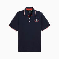 Detailed information about the product Modalon Queen City Men's Golf Polo Top in Deep Navy/White Glow, Size Medium, Polyester/Elastane by PUMA