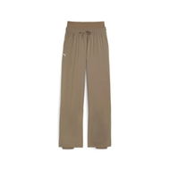 Detailed information about the product Modest Activewear Women's Wide Leg Training Pants in Totally Taupe, Size Small, Polyester/Elastane by PUMA