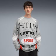 Detailed information about the product Nine To Five Long Sleeve Unisex Jersey Shirt in Gray Echo, Size Medium, Polyester by PUMA