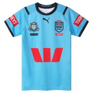 Detailed information about the product NSW Blues 2024 Womenâ€™s Replica Jersey Shirt in Bel Air Blue/Dark Sapphire/Nsw Home, Size XS by PUMA