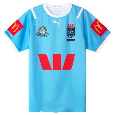 NSW Sky Blues 2024 Unisex Replica Jersey Shirt in Bel Air Blue/White/Nsw Sky Blues, Size Large by PUMA