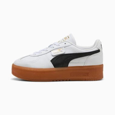 Palermo Elevata Leather Sneakers Women in White/Gum, Size 7.5, Synthetic by PUMA