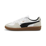 Detailed information about the product Palermo Leather Unisex Sneakers in White/Vapor Gray/Gum, Size 10.5, Textile by PUMA Shoes