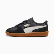 Detailed information about the product Palermo Sneakers Youth in Black/Feather Gray/Gum, Size 4.5 by PUMA