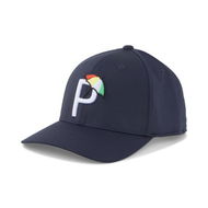 Detailed information about the product Palmer P Golf Cap in Navy Blazer/White Glow, Polyester/Elastane by PUMA