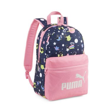 Phase Small Backpack in Black/Space Cat Aop, Polyester by PUMA