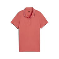 Detailed information about the product Pique Tipped Women's Short Sleeve Golf Polo Top in Salmon, Size Large, Polyester/Elastane by PUMA