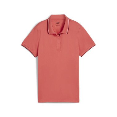 Pique Tipped Women's Short Sleeve Golf Polo Top in Salmon, Size XS, Polyester/Elastane by PUMA