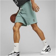 Detailed information about the product Pivot EMB Men's Basketball Shorts in Adriatic, Size Medium, Cotton/Elastane by PUMA