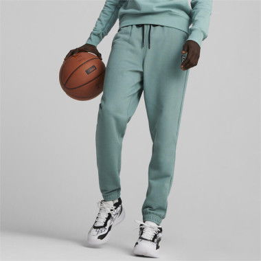 Pivot EMB Men's Basketball Sweatpants in Adriatic, Size Small, Cotton/Elastane by PUMA