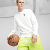 Detailed information about the product Pivot Men's Basketball Crewneck Top in White, Size Small, Cotton by PUMA