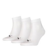 Detailed information about the product Plain Quarter Unisex Socks - 3 Pack in White, Size 13