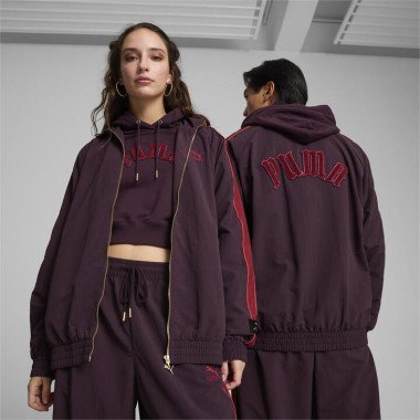 PLAY LOUD T7 Track Jacket Unisex in Midnight Plum, Size Large, Polyester by PUMA