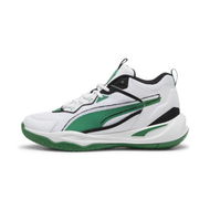 Detailed information about the product Playmaker 2023 Unisex Sneakers in White/Archive Green/Black, Size 4, Synthetic by PUMA