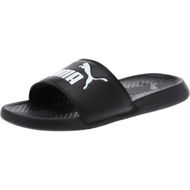 Detailed information about the product Popcat Slide Unisex Sandals in Black/White, Size 4, Synthetic by PUMA