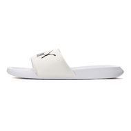 Detailed information about the product Popcat Slide Unisex Sandals in White/Black, Size 10, Synthetic by PUMA