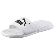 Detailed information about the product Popcat Slide Unisex Sandals in White/Black, Size 11, Synthetic by PUMA