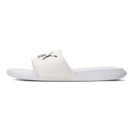 Detailed information about the product Popcat Slide Unisex Sandals in White/Black, Size 9, Synthetic by PUMA