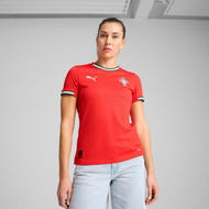 Detailed information about the product Portugal 2025 Home Women's Jersey Shirt in Sport Red/Sugared Almond, Size XS, Polyester by PUMA