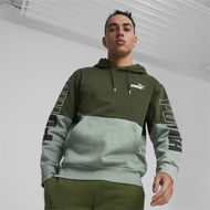 Detailed information about the product POWER Colourblock Men's Hoodie in Myrtle, Size XL, Cotton by PUMA