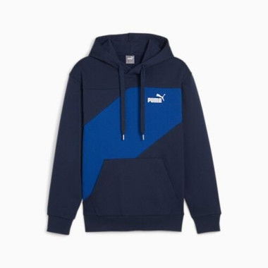 POWER Men's Colourblock Hoodie in Club Navy, Size 2XL, Cotton/Polyester by PUMA