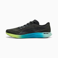 Detailed information about the product Propio NITROâ„¢ Running Shoes Men in Black/Mint Melt/Speed Blue, Size 7.5, Synthetic by PUMA Shoes