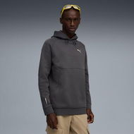 Detailed information about the product PUMATECH Men's Relaxed Graphic Hoodie in Dusky Gray/Gold Moon, Size Small, Cotton
