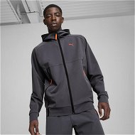 Detailed information about the product PUMATECH Men's Track Jacket in Galactic Gray/Redmazing, Size XL, Polyester/Elastane