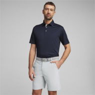Detailed information about the product Pure Solid Men's Golf Polo Top in Deep Navy, Size Medium, Polyester by PUMA