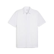 Detailed information about the product Pure Solid Men's Golf Polo Top in White Glow, Size Small, Polyester by PUMA