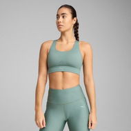 Detailed information about the product PWRbreathe RUN Bra in Green Moon, Size Medium, Polyester/Elastane by PUMA