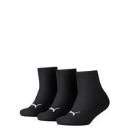 Detailed information about the product Quarter Socks 3 Pack - Youth 8-16 years in Black, Size 10