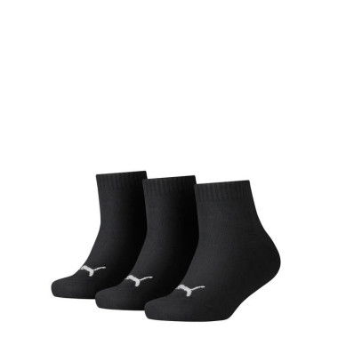 Quarter Socks 3 Pack - Youth 8-16 years in Black, Size 10