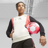 Detailed information about the product Queen Women's Football Hoodie in Electric Blush/Warm White/Black, Size 2XL, Cotton by PUMA