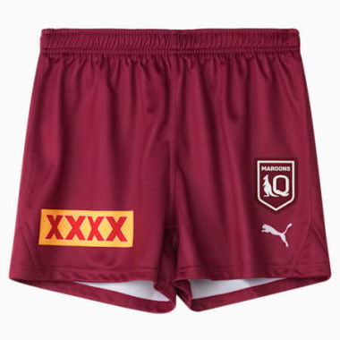 Queensland 2025 Men's Replica Home Short in Burgundy/White/Qrl Maroon Home, Size 2XL by PUMA