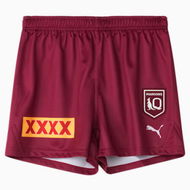 Detailed information about the product Queensland 2025 Men's Replica Home Short in Burgundy/White/Qrl Maroon Home, Size 2XL by PUMA