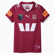 Detailed information about the product Queensland 2025 Women's Replica Home Jersey Shirt in Burgundy/White/Qrl Maroon Home, Size XS by PUMA