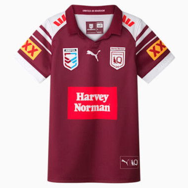 Queensland 2025 Women's WSOO Replica Home Jersey Shirt in Burgundy/White/Qrl Wsoo Home, Size Small by PUMA