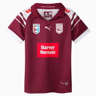 Detailed information about the product Queensland 2025 Youth WSOO Replica Home Jersey Shirt in Burgundy/White/Qrl Wsoo Home, Size Small by PUMA