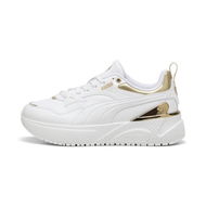 Detailed information about the product R78 Disrupt Metallic Dream Women's Sneakers in Gold/White/Matte Gold, Size 7.5, Synthetic by PUMA Shoes