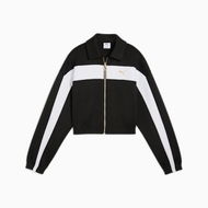 Detailed information about the product Relaxed Cropped Track Jacket Women in Black, Size Medium, Polyester/Cotton by PUMA